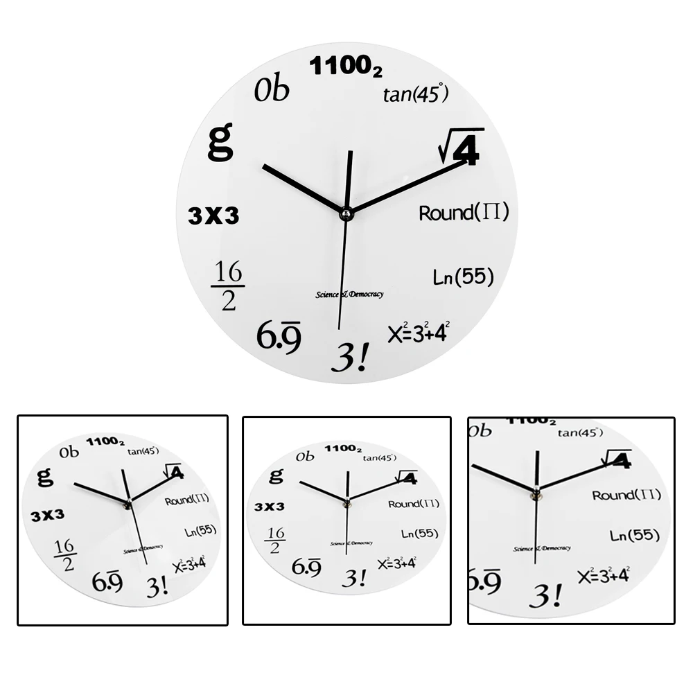 Настенные акриловые часы 2021 настенные с математическим уравнением современный