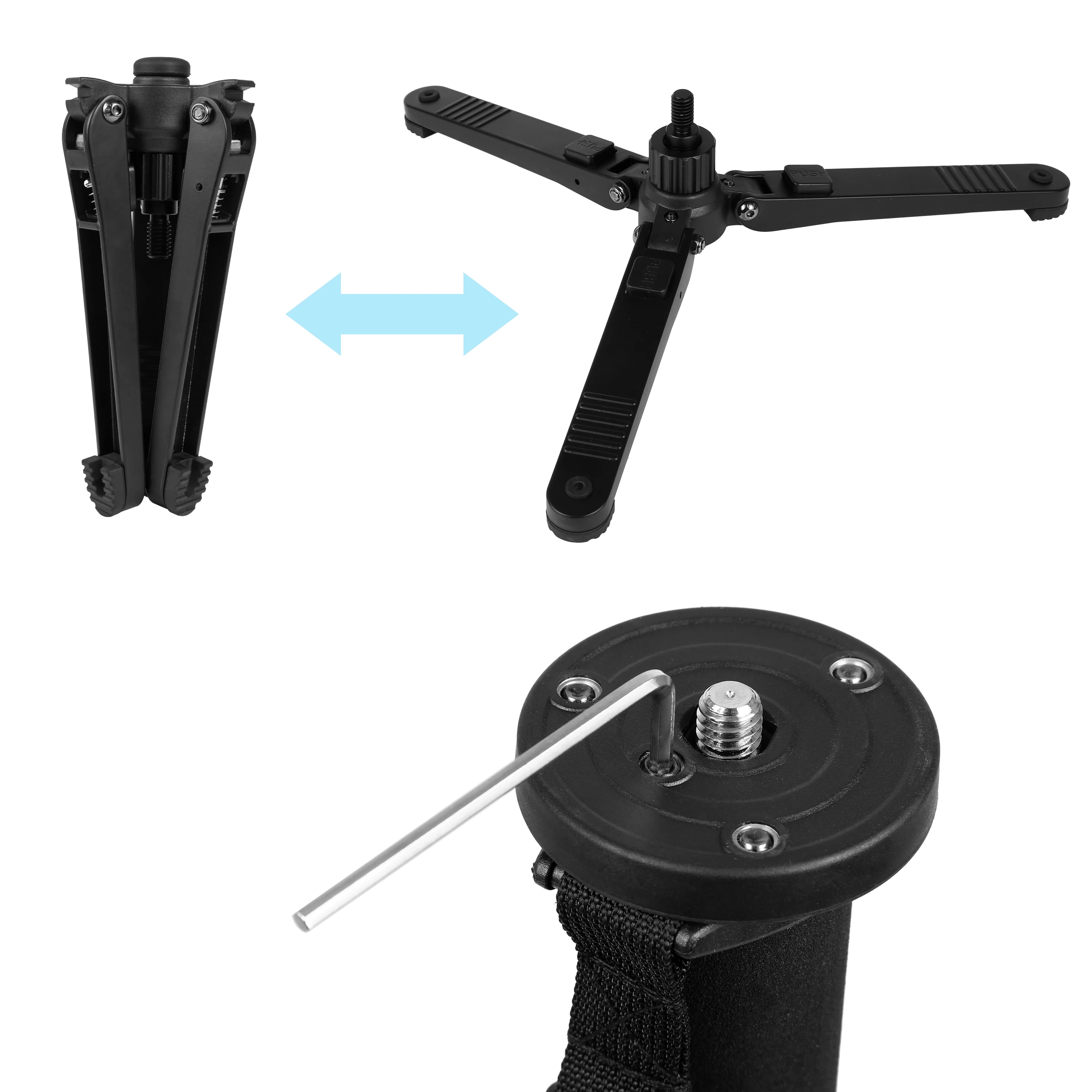 Удлиненный монопод для DSLR Gimbal Dji Ronin S Zhiyun Crane 2 с плечевым ремнем Портативный