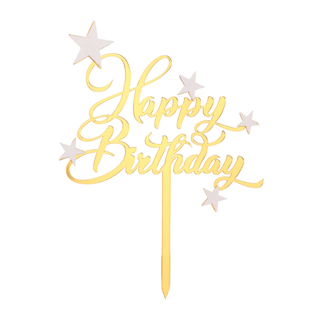 1 шт. топпер для торта С Днем Рождения акриловая вставка декоративные вечерние