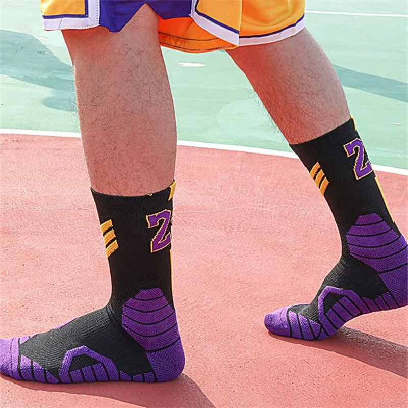 Professional Super Star Sports Basketball Socks Elite Thick Sports Running Cycling Socks Non-slip Towel Bottom Socks Stocking images - 6