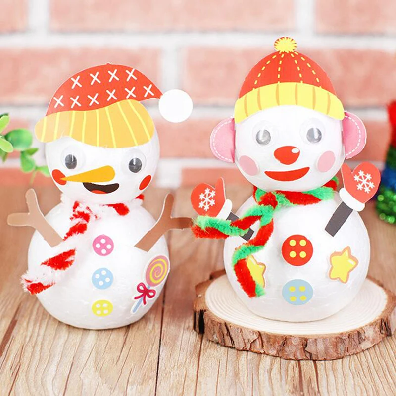 Фетровая упаковка сделай сам для детей Рождественский Снеговик ручная работа