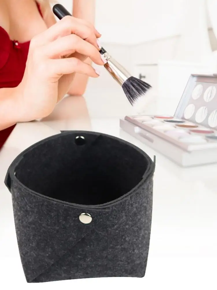 Felt Storage Box Cosmetics Jewelry Organizer Simple Table Case Ornament For Bedroom |