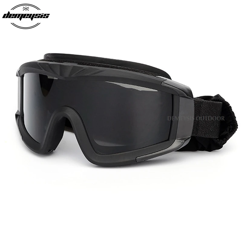 Тактические очки со сменными 3 линзами военные для занятий спортом на открытом