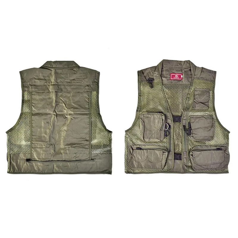 Открытый жилет для рыбалки быстросохнущая дышащая карманами куртки в сеточку