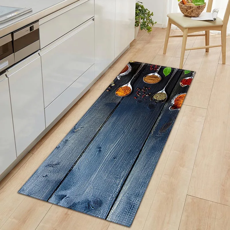 

Modern Kitchen Mat Long Strip Entrance Doormat Printed Bedroom Floor Mat Decoration Non-Slip Rug Hallway Living Room Door Mat