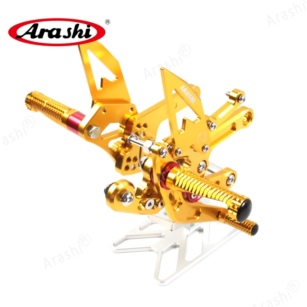 Arashi YZF R6 CNC регулируемая подножка для YAMAHA R6 Rider Rearset подножки аксессуары для мотоциклов 17