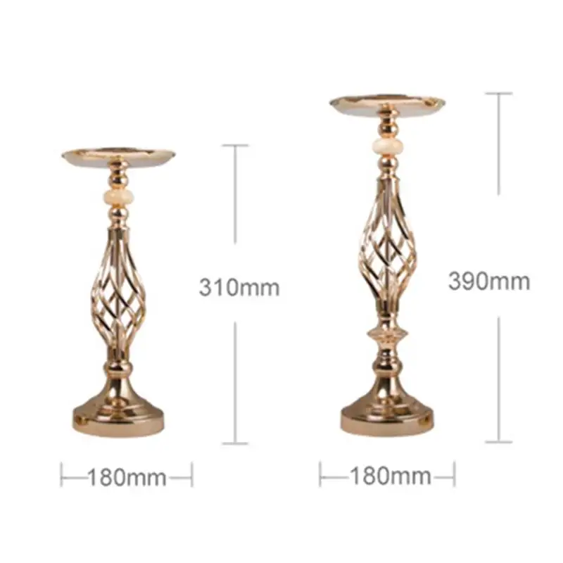 $10 шт. золотые полые рандомные подсвечники свадебный стол центральный дорожный