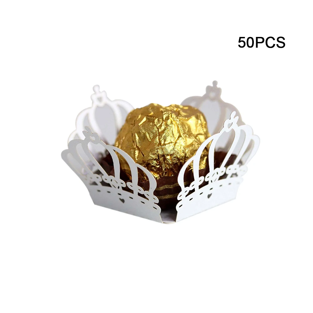 50 шт. с лазерными полый для конфет коробки Цвет карты Бумага шоколада Ferrero