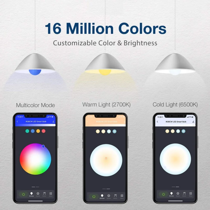 

Bluetooth Music Bulb RGB High-power Flying Saucer Light Remote Control Smart Colorful Flying Saucer Sound Light (E27)