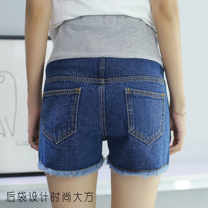 

Pregnant women denim shorts Summer comfortable breathable fashion outside wearing belly lift Pants Pregnancy Clothing P0406