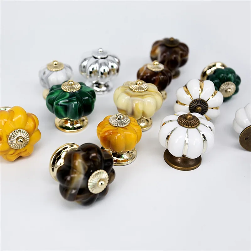 Одно отверстие ручки дверцы шкафа тыквы керамическими ручками 30 мм выдвижных