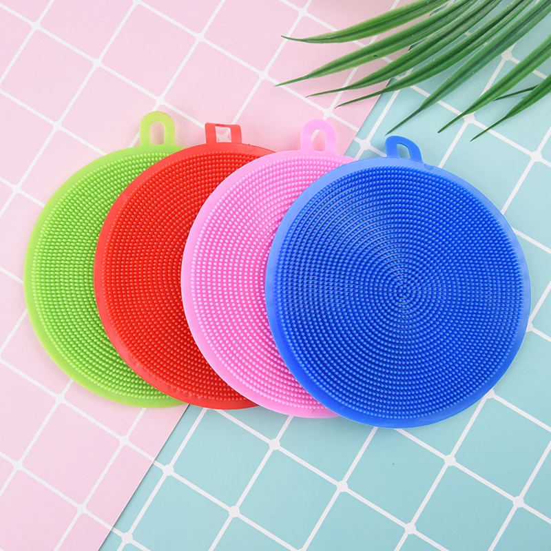 

Soft Silicone Dish Bowl Pot Pan Cleaning Sponges Scouring Pads Magic Cleaning Brushes Cooking Cleaning Tool Kitchen Accessories