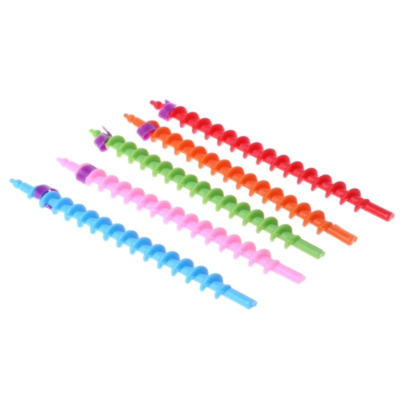 

24Pcs Long Plastic Styling Barber Salon Tool Hairdressing Spiral Hair Perm Rod