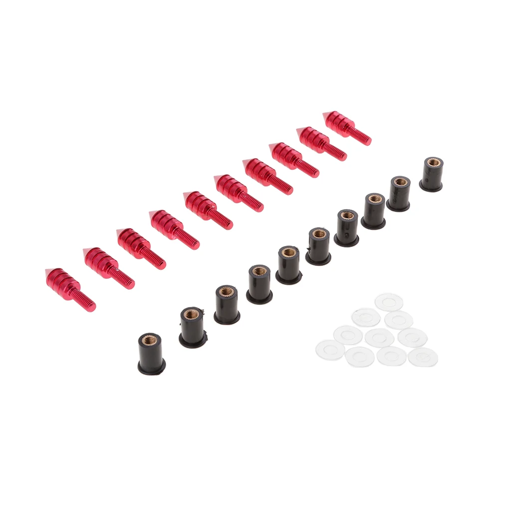 

M5x15mm Motorcycle Windscreen Windshield Fairing Bolts Screws Well Nuts