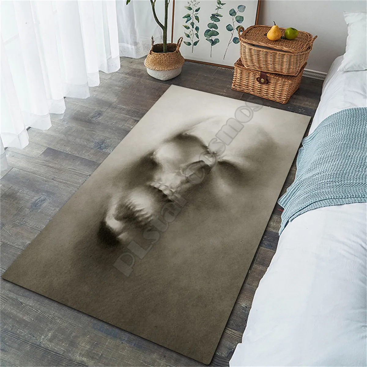 

Skull 3D Printed Carpet Mat for Living Room Doormat Flannel Print Bedroom Non-slip Floor Rug 06
