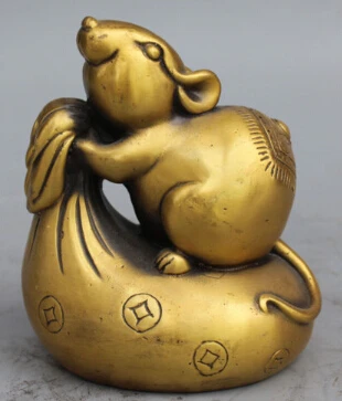 Китайская Статуэтка Fengshui из чистой бронзы JP S0006 10 см для денег богатства животное