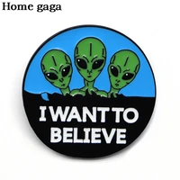 db118 homegaga alien funny movies badges on backpack pins badges decoration brooches metal badges for clothes bag gifts