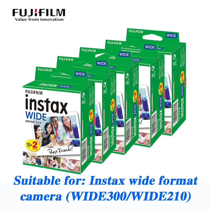 Белая пленка для Fuji instax Широкий фотобумага Polaroid 5 дюймов широкий формат wide300