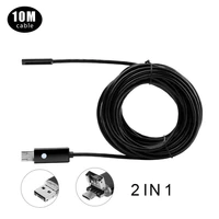 6 leds waterproof 10m 5 5mm phone mini usb endoscope inspection camera borescope picture capture pipe for android phone pc