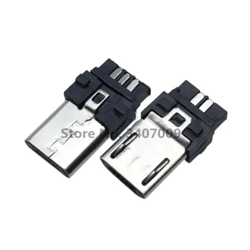 20 шт. Micro USB 5pin Штекерный разъем коннектор тип сварки для заряда в хвостовой части