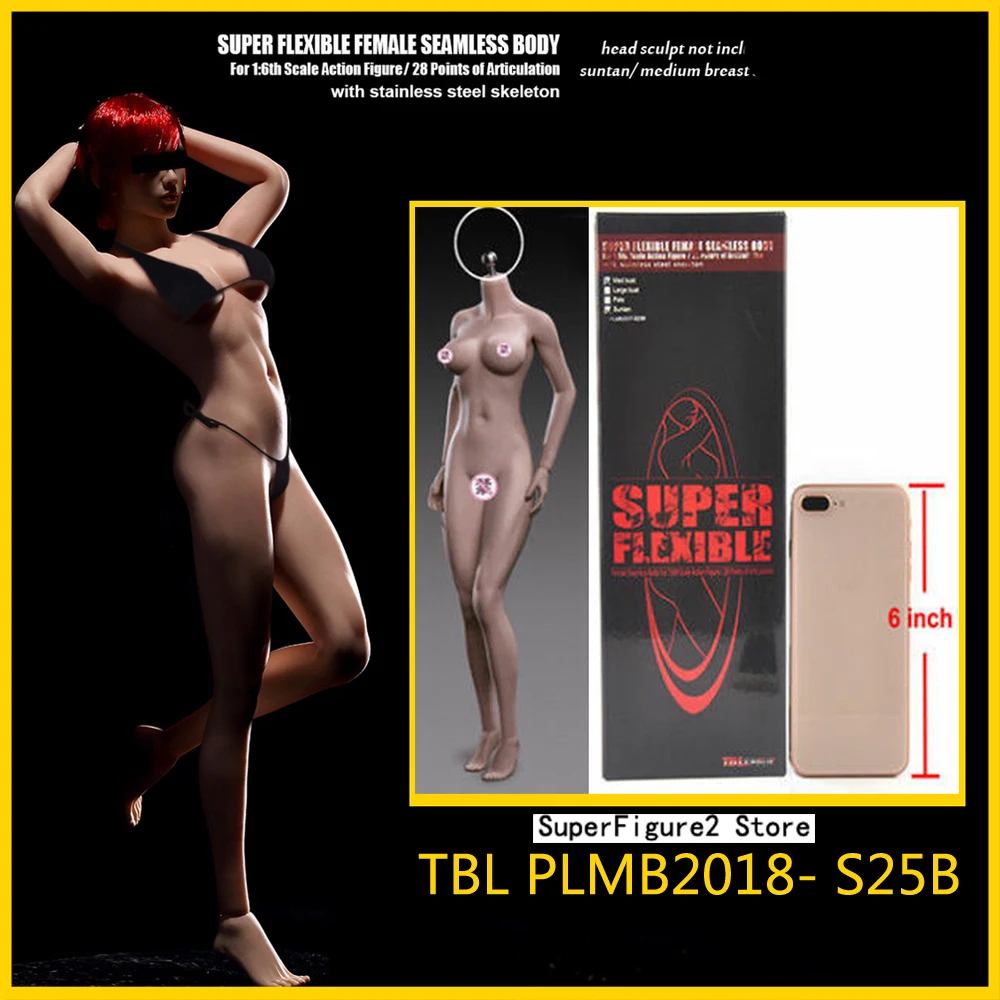 TBLeague PHICEN PLMB2018 S25B 1/6 Гибкая бесшовная Женская фигурка Suntan|Игровые фигурки и