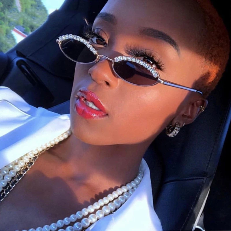 Овальные Солнцезащитные очки унисекс маленькие ретро-очки с металлической