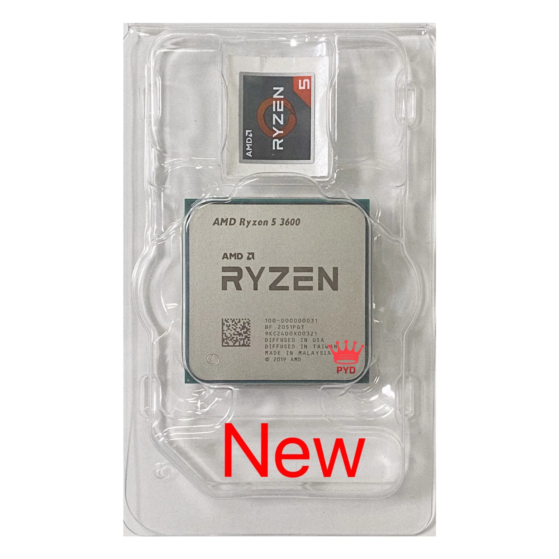 Процессор AMD Ryzen 5 3600 New R5 3600 3,6 ГГц шестиядерный двенадцатипоточный процессор 7 нм 65 Вт L3 = 32M 100 000000031 разъем AM4 новый без вентилятора