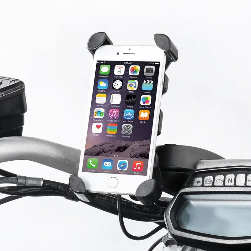 wireless charging motorcycle phone holder handlebar mirror mount clip stand charger gps cellphone mobile bracket support free global shipping