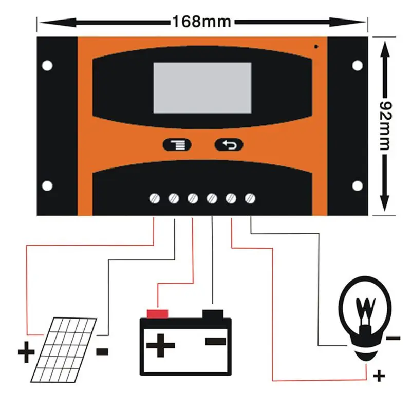 Контроллер солнечной энергии 20A/30A PWM 12 В/24 В ЖК функция двойной USB регулятор заряда