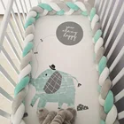 Распродажа бампер для детской кровати индивидуальный чистый тканый плюшевый узел бампер для детской кроватки защитная подушка для новорожденных декор комнаты Случайная Доставка