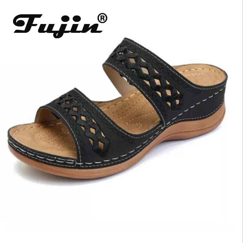 Fujin/женские босоножки Модель 2020 года Сезон лето Дизайнерская женская
