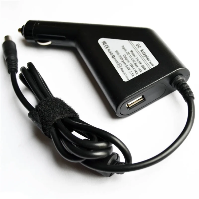 

90W 19V 4.74A 7.4x5.0mm Laptop Car Charger QC 3.0 USB Power Adapter for hp Pavilion DV4 DV5 DV6-1355dx DV7 G60 Laptop Phone