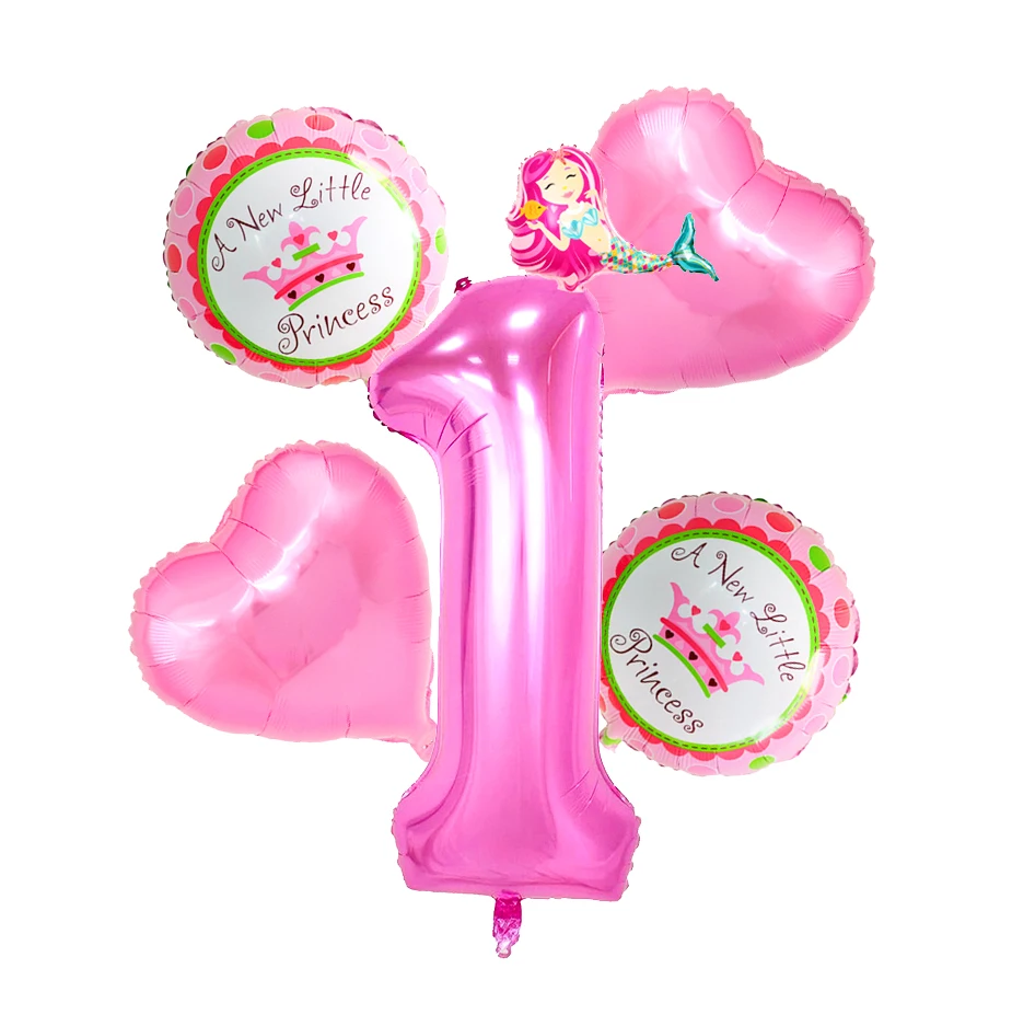1 комплект голубые Розовые Детские воздушные шары из фольги украшения на день
