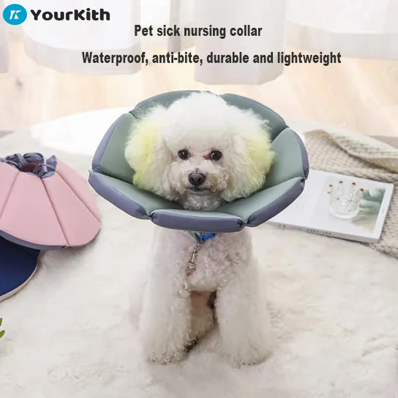 

YourKith Pet Cat Elizabeth Circle Collar Adjustable Dog Protective Anti-Bite Neck Collar Cone Recovery Surgery Protection Collar