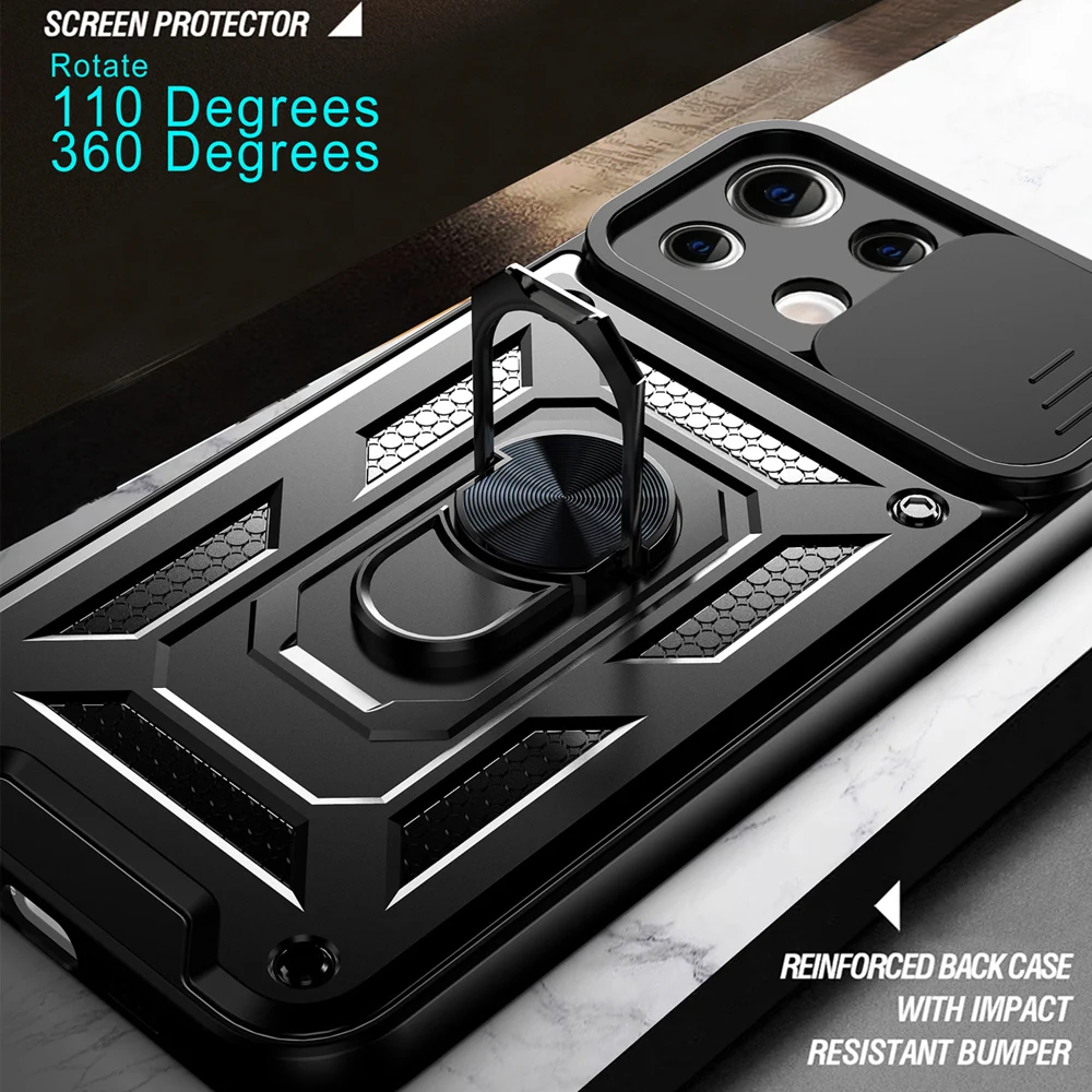 keysion shockproof case for xiaomi mi 11 lite 5g ne 11t 12 x push pull camera protection phone cover for poco m3 m4 pro f3 x3 gt free global shipping
