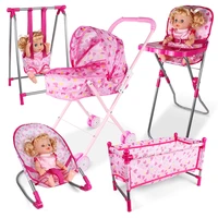 doll house accessories rocking chairs swing bed dining chair baby play house simulation furniture toy pretend play toy