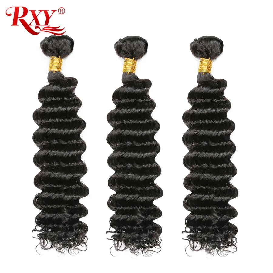 3 пучка предложения RXY глубокая волна бразильские пучки волос плетение 8 дюймов-28