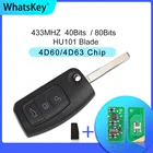 3-кнопочный складной ключ для Ford Focus Mondeo 2 3 Fiesta Galaxy Transit C S Max Ka пульт дистанционного управления 433 МГц 4D604D63 чип HU101 Blade