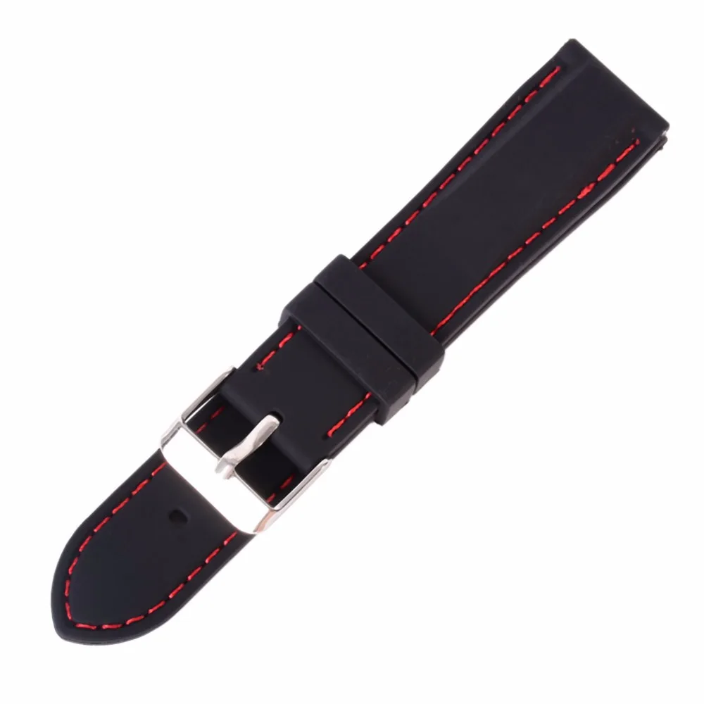 

O 18-24mm Trendy Army Military Silicone Resin Strap Sports Canvas Wrist Watch Band Men's Women's Watch Accessories