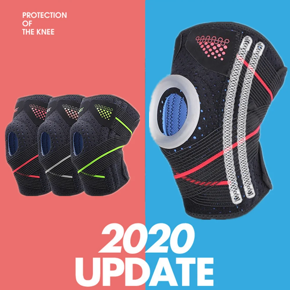 Компрессионные наколенники с поддерживающим рукавом эластичные пружины