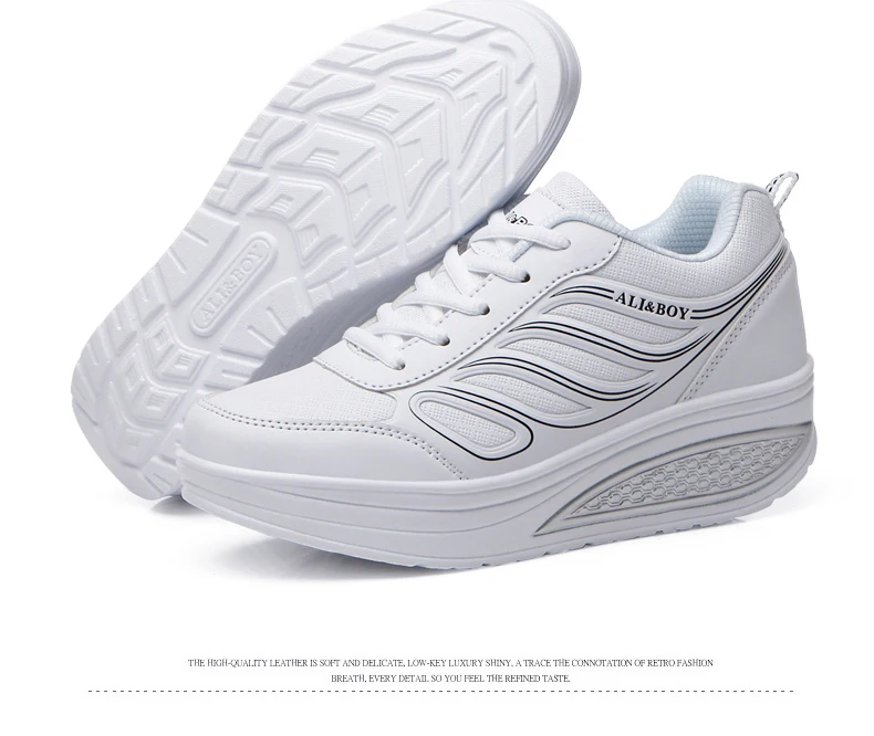 Women Wedge Platform Shoes Rocking Sports Shoes Shock-Absorb Jumping Sneakers Soft Body Shaped Woman shoes