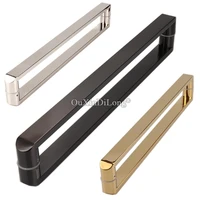 1pcs polished chromegoldbrushed black super long pull 304 stainless steel square tube handle glass door handle gf472