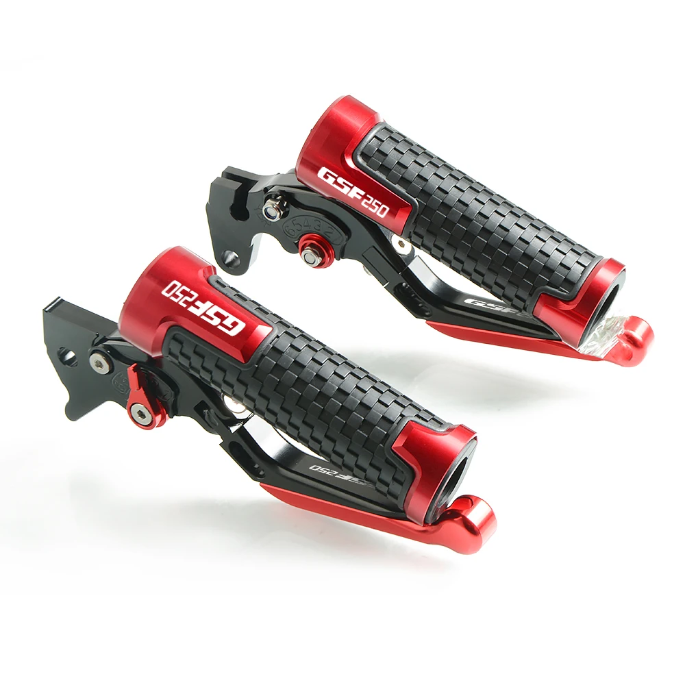 

Motorcycle Foldable Adjustable Brake Clutch Levers and Handlebar Grips Set For Suzuki GSF250 Bandit GSF 250 Bandit All Year 2019