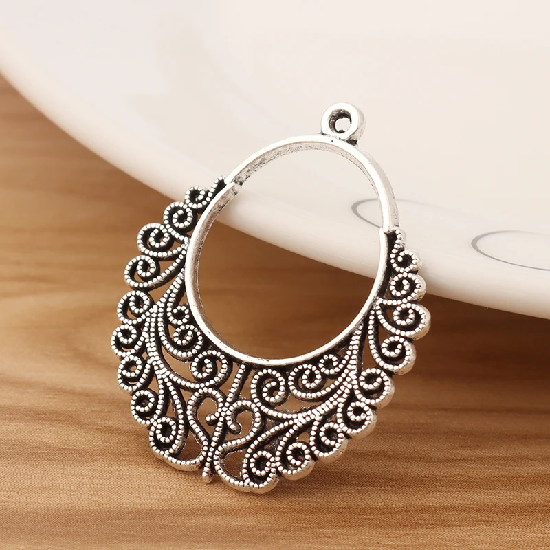 10 шт. тибетское серебро Бохо богемные Подвески для сережек ювелирные изделия
