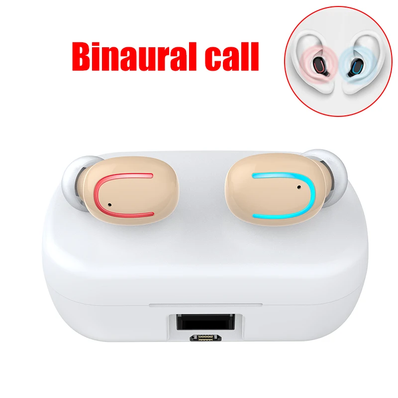 Skin Binaural Call HBQ Q32 Bluetooth Беспроводные наушники мобильные наушники с шумоподавлением игровая гарнитура для Iphone Xiaomi - Цвет: Skin Binaural Call