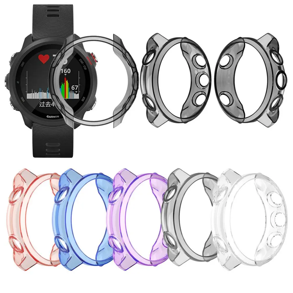 

Replacement Screen Cover For Garmin 245 Case TPU Protector Frame For Garmin Forerunner 245 / 245M Protective Shell Accessories