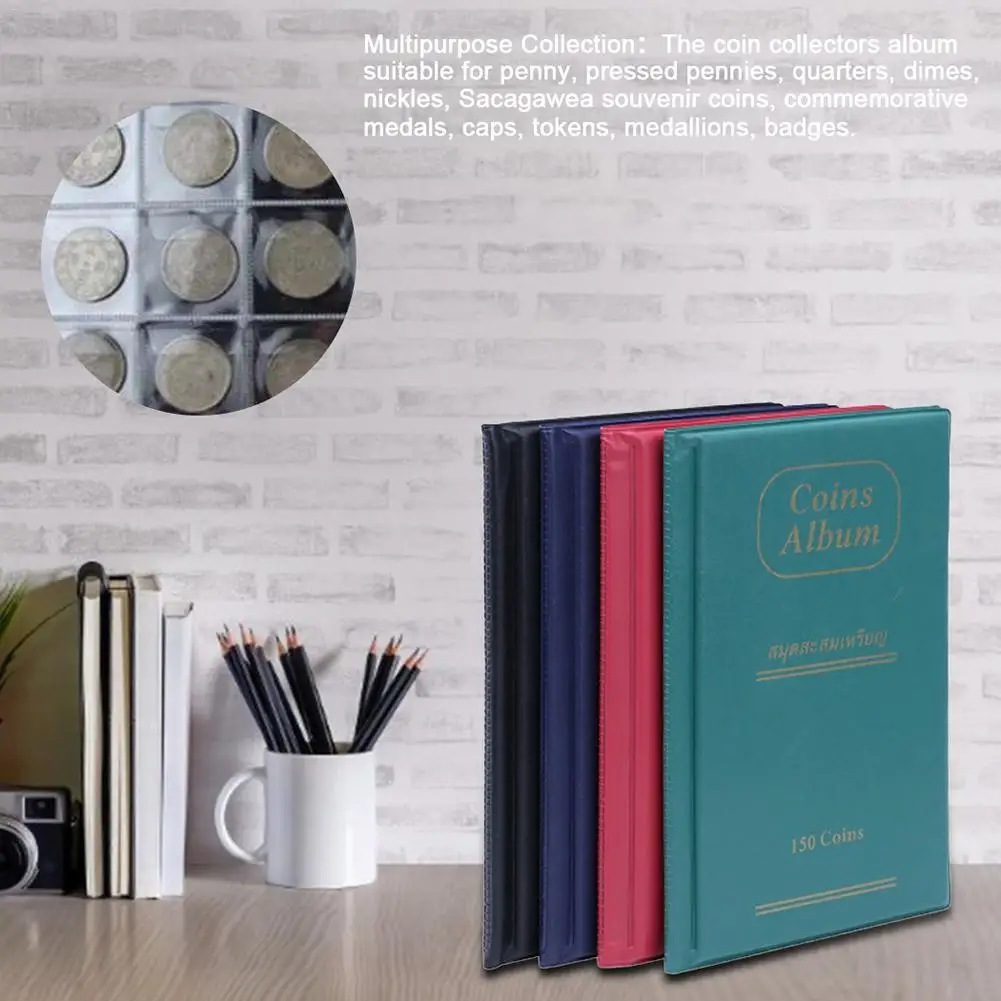 150 альбом с карманами Пенни Коллекционная книга сувенир монеты Коллекция