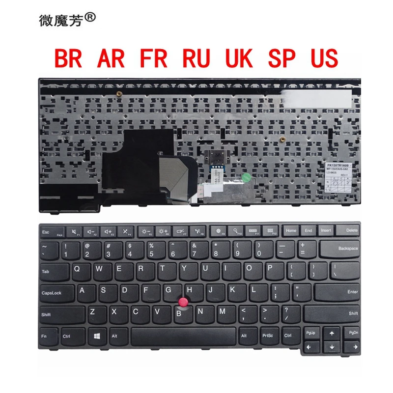 SP/BR/RU/FR/UK/US/AR новая клавиатура для LENOVO E450 E455 E450C W450 E460 E465 Замена | Компьютеры и офис
