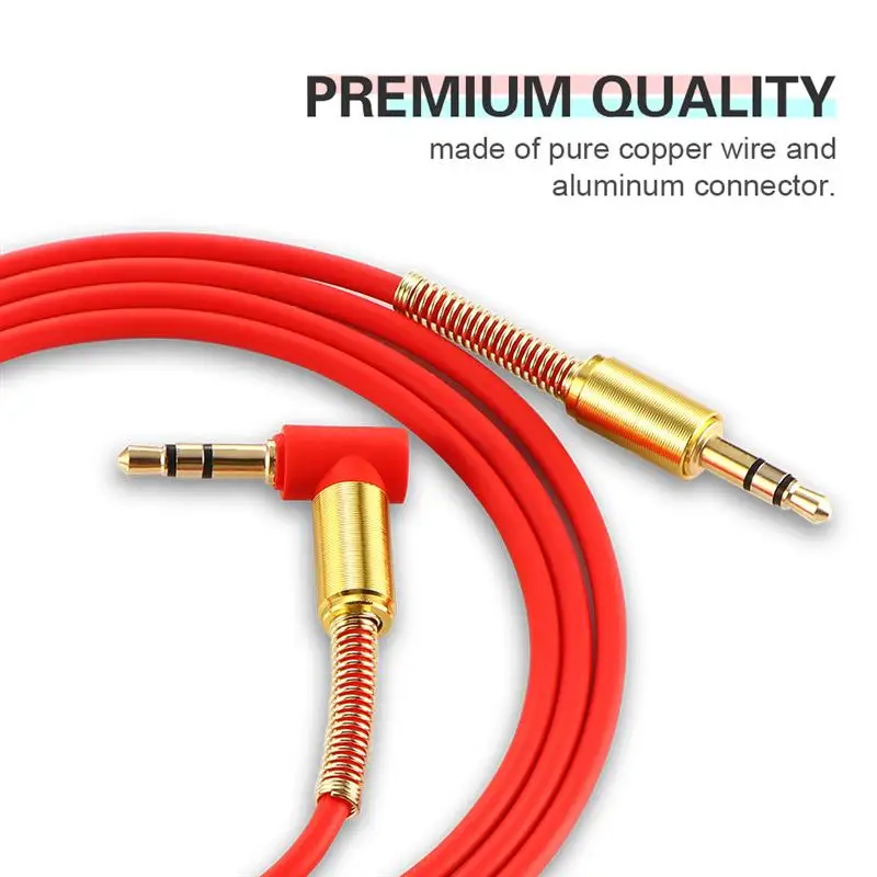 AOZBZ Universal Car Aux Audio Cable With 90 Degree Angle 3.5mm Jack Male To HIFI Stereo | Автомобили и мотоциклы