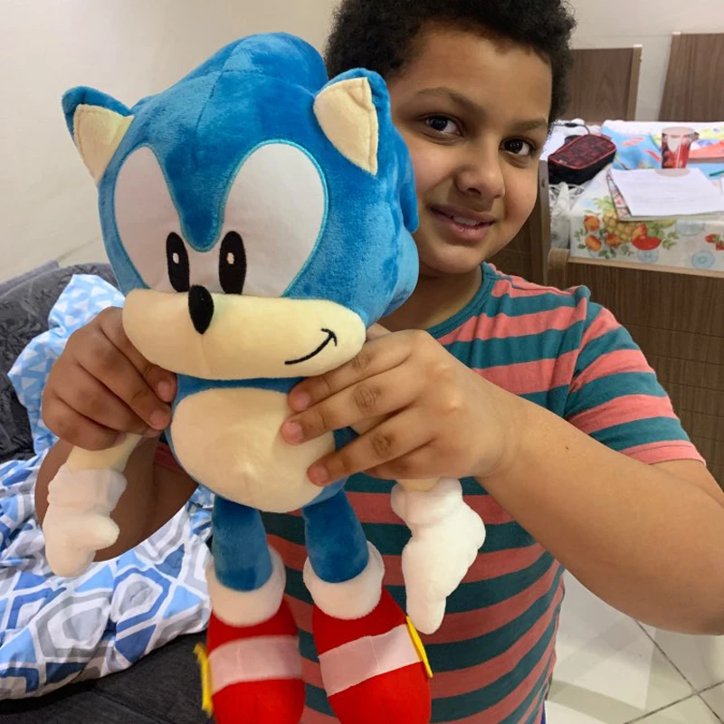 40cm Cute Blue Hedgehog Sonics Kawaii Anime Figure Plush Toys for Kids Doll Boy Girl Baby Birthday Gift | Игрушки и хобби